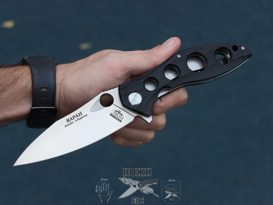 Складной нож НОКС Варан D2 335-100406 c клинком из стали D2, рукоять G10