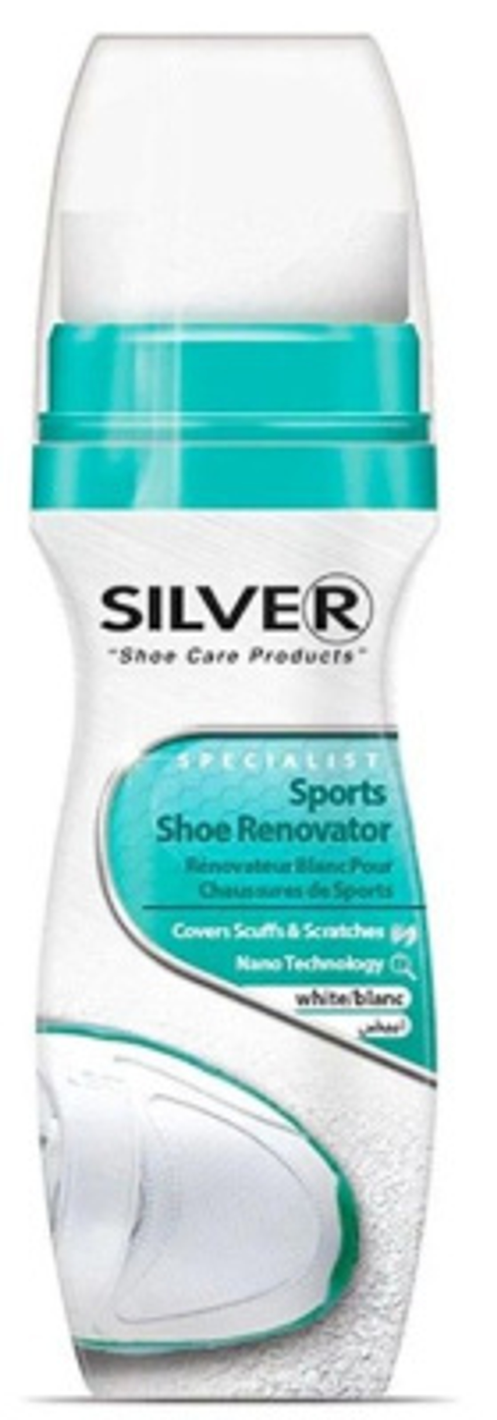 Silver жидкая крем краска для обуви. 75 мл. Белая