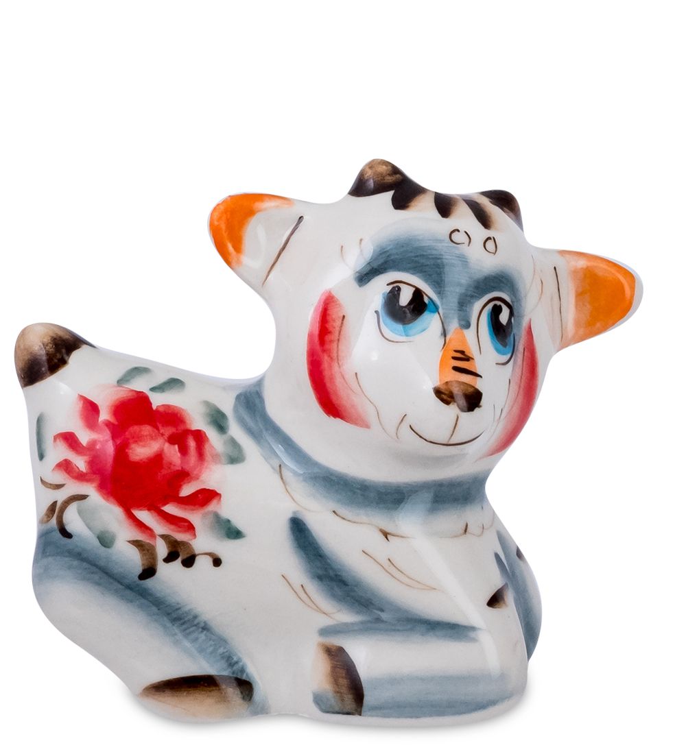 ГЛ- 998/1 Фигурка «Козлик» цв. (Гжельский фарфор)