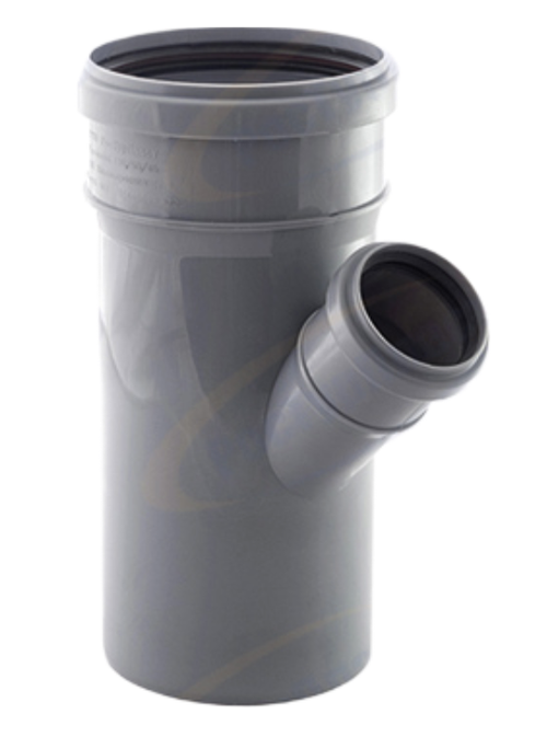 Тройник ВК ПП  110/50х45, короб, серый,РТП (45/1)
