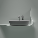 Умывальник чаша накладная овальная (цвет Серый Матовый) Element 610x385x140мм