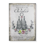 Панно "Ресторан Шевалье" 70x50x2,5см, дерево,холст