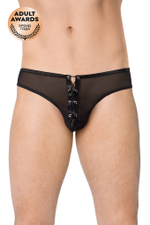 Трусы мужские на шнуровке SoftLine черные M/L