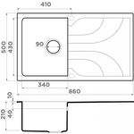 Кухонная мойка Omoikiri Yasugata 86-WH