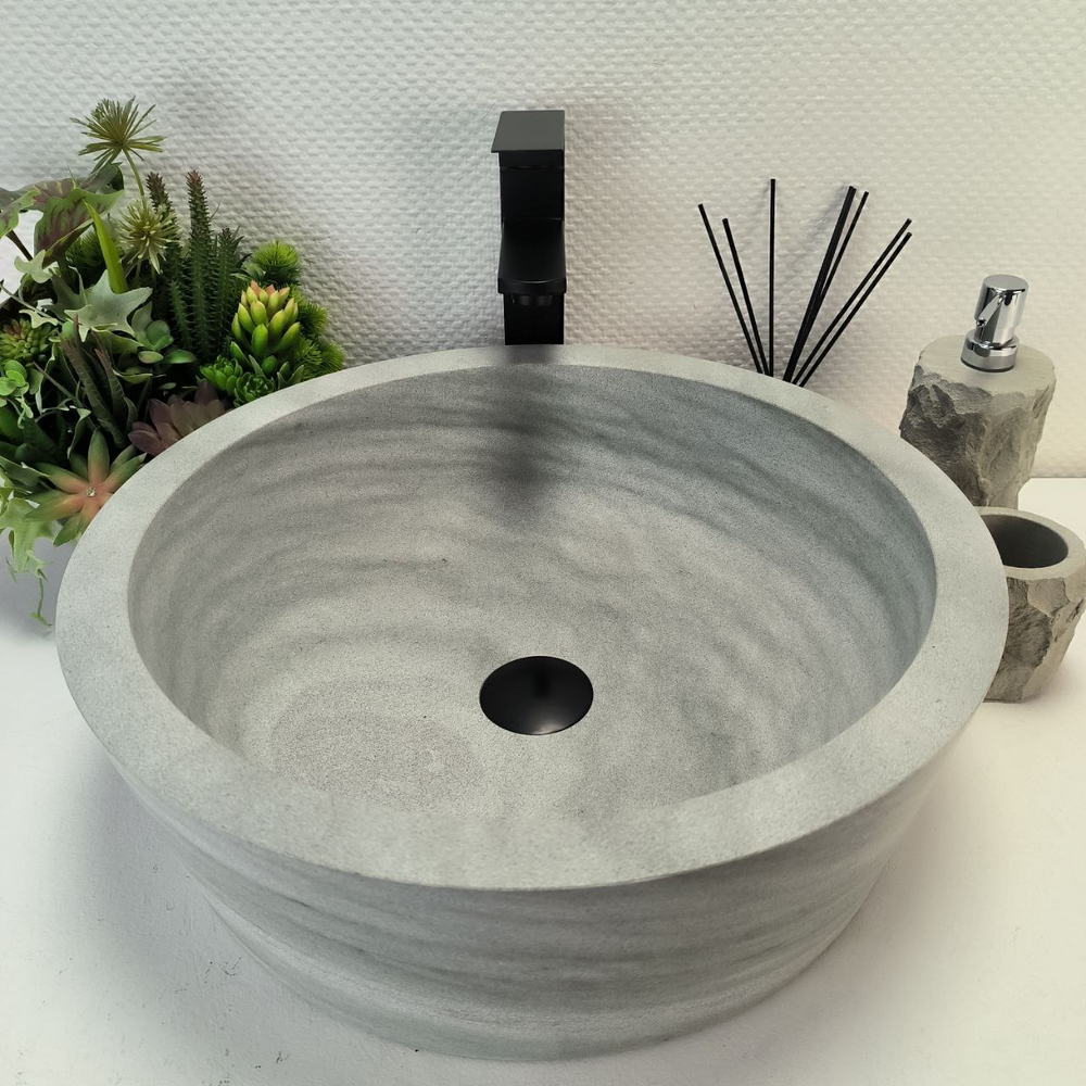 Раковина из андезита Drum Blue Kecil DA-62936 45*45*15 10
