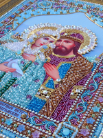 Принт-И26 Ткань с нанесенной авторской схемой Святые Петр и Феврония (+инструкция)