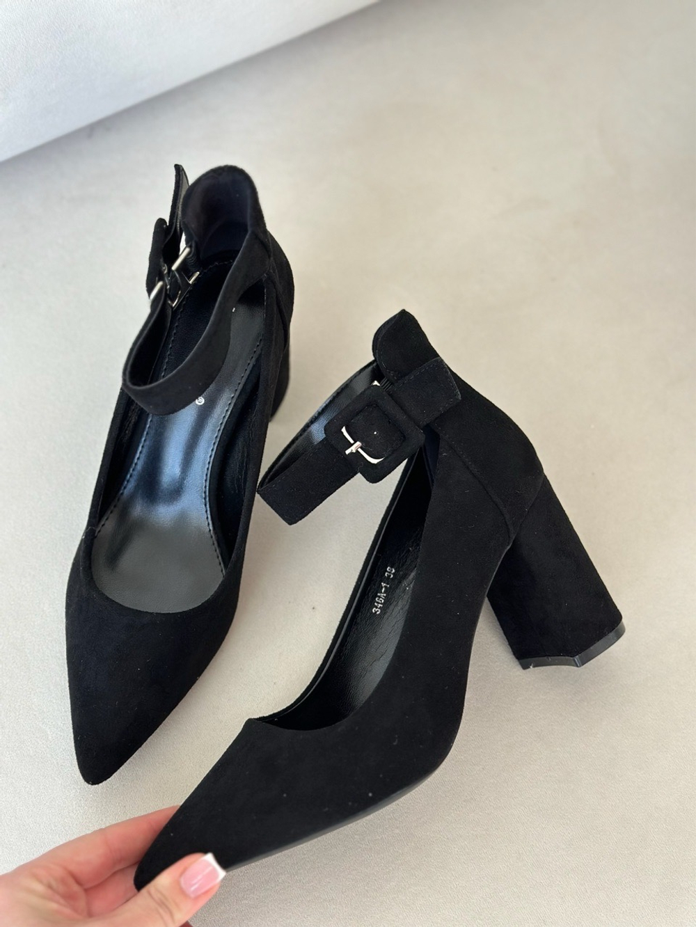 Туфли из эко замши