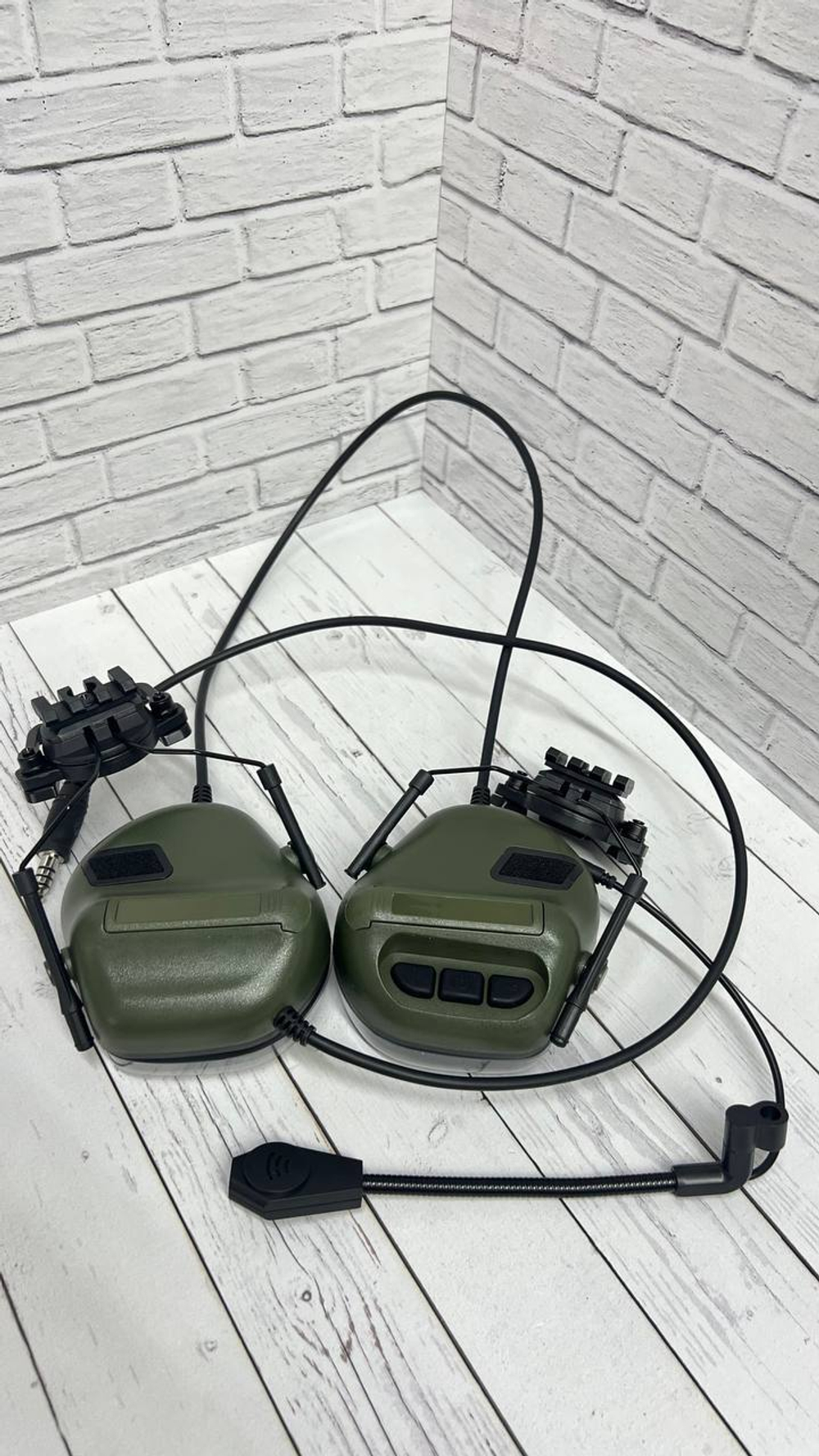 Тактические наушники HEADSET V / олива
