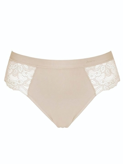 Трусики-слипы с кружевом Belle-Cotton (Размер: XL) (Цвет: телесный)