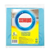 Салфетка &quot;Хозяюшка&quot; губчатая 15x15см 5шт. Sellwin PRO - купить с доставкой по Москве и области