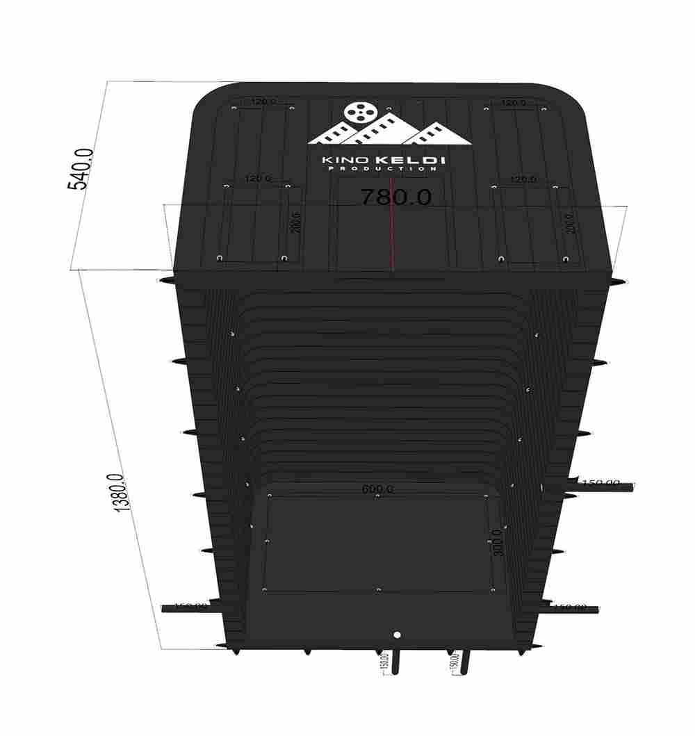 Надувной мобильный кинотеатр «Вечерняя заря», 13,8×7,8×5,4 м