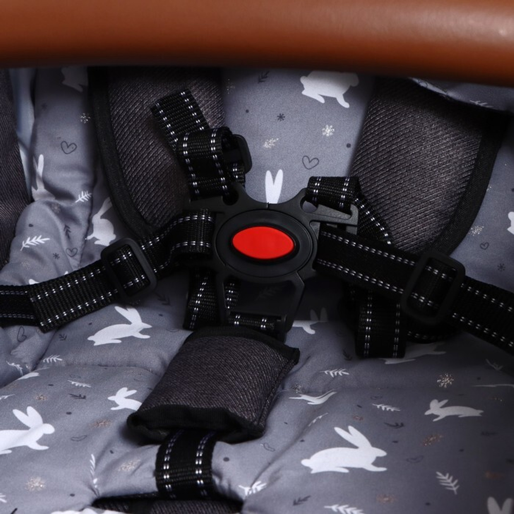 Коляска комбинированная «Joy every day» серый с кроликами (арт. J1/1)