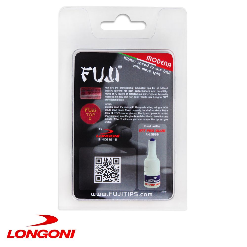 Наклейка для кия Longoni Fuji Modena ø14мм Hard 1шт.