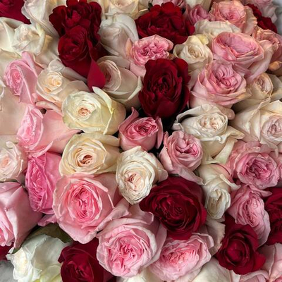 Букет из садовых Колумбийских роз