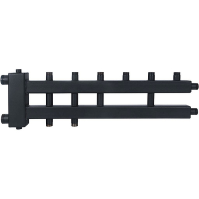 Коллектор с гидравлической стрелкой ROMMER - 1"1/2 НР на 3+1+1 контур 1" НР (до 85 кВт)