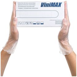 Виниловые перчатки прозрачные 100 шт