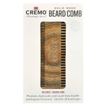 Cremo, Гребешок для бороды из цельного дерева, 1 гребешок