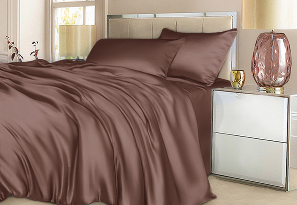 Постельное белье 2 спальное евро Luxe Dream Марсала