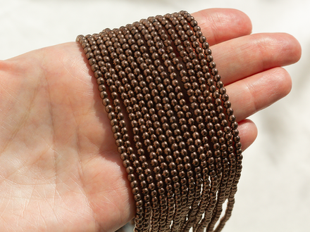 Нить бусин из гематита 3мм, гладкие