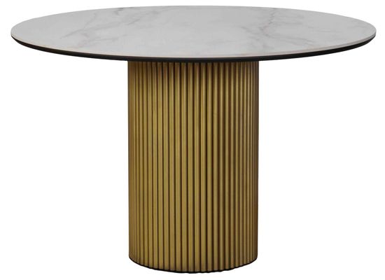 Стол DUBAI 120 Calacata gold gloss / gold velvet