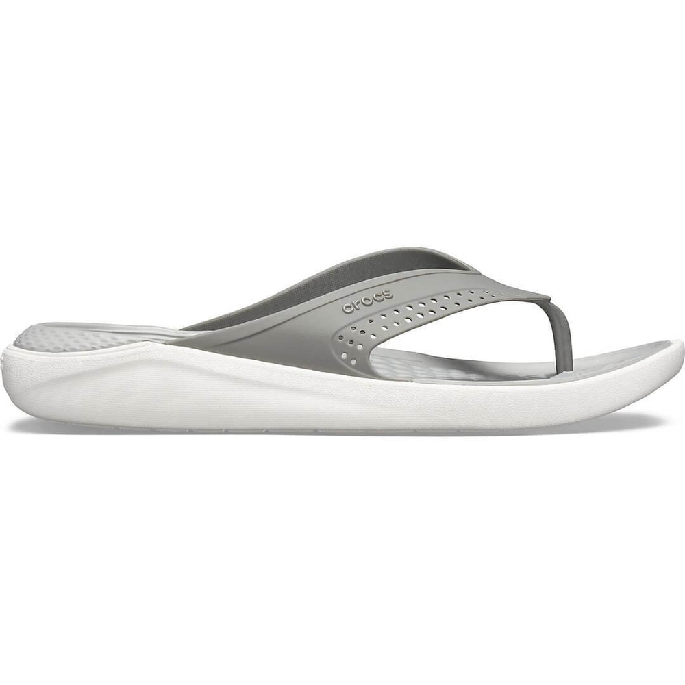 Шлепанцы Crocs LiteRide Flip Smoke Pearl White