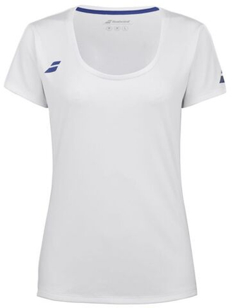 Футболка для мальчика теннисная Babolat Play Теннисная кепка Sleeve Top Girl - белый/белый