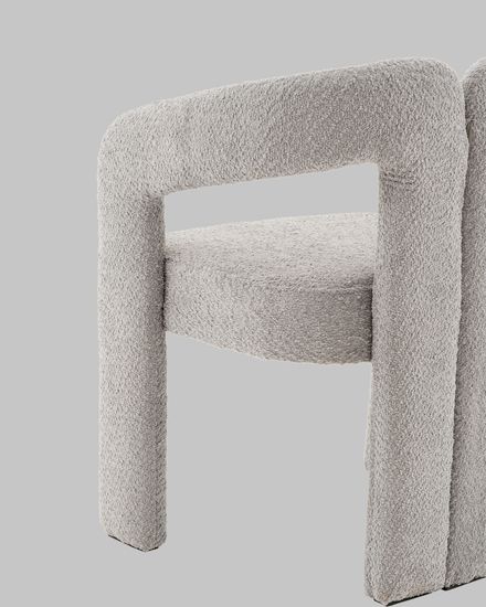 Стул Болинджер букле светло-серый