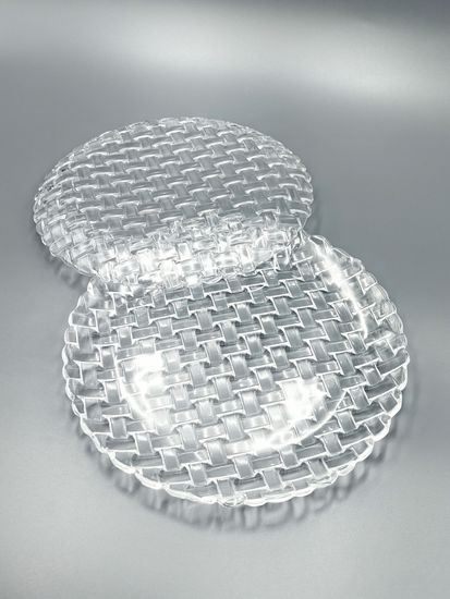 Набор круглых блюд 26 см. 2 шт. стекло, плетеная серия