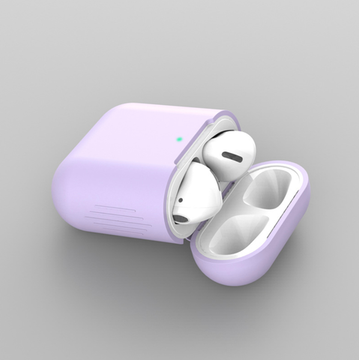 Чехол для наушников AirPods силиконовый матовый Лавандовый