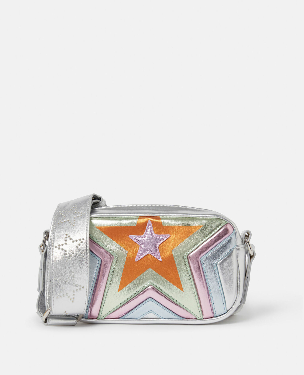 Сумка STELLA McCARTNEY Серебристый металлик/Аппликации: разноцветные звезды Девочка