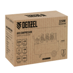 Компрессор безмаслянный малошумный DLS 2250/100, 2250 Вт, 3х750, 100 л, 410 л/мин блок упр// Denzel
