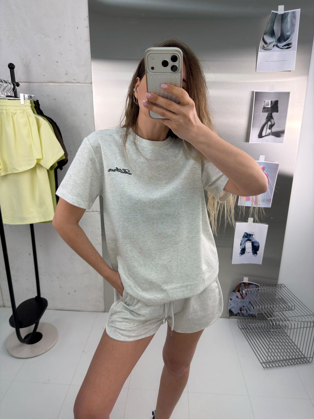 Костюм женский 96157 цвет "серый меланж"