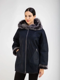 Дубленка женская зима натуральная оверсайз Турция