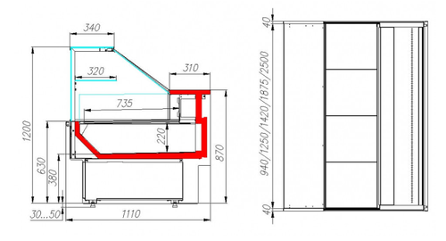 Нейтральная витрина CARBOMA BAVARIA 2 GC110 N 2,5-1 0011-9006