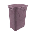 Корзина для белья вязаный узор 50л лиловый