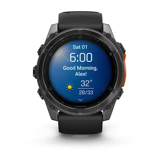 Мультиспортивные GPS часы Garmin Fenix 8X (51 mm) AMOLED Slate Gray with Black Silicone Band 010-02905-00