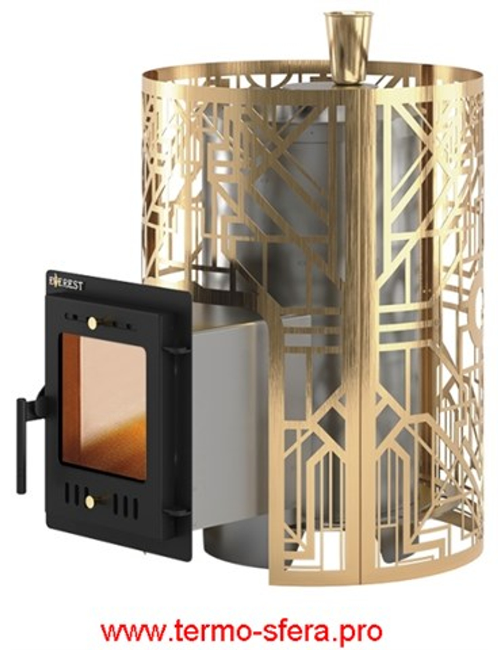 Печь для бани Эверест "Steam Master" GALAXY 18 INOX (210М) GOLD