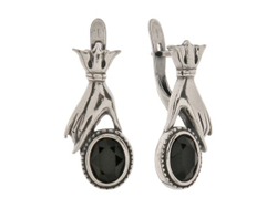 "Корнуолл" серьги в серебряном покрытии из коллекции "Пале-Рояль" от Jenavi  с английский замком