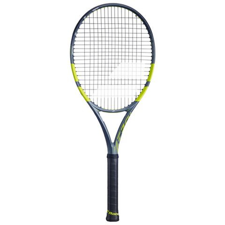 Теннисная ракетка Babolat Pure Aero+ Gen-9 - metallic dark forest/yellow + струны