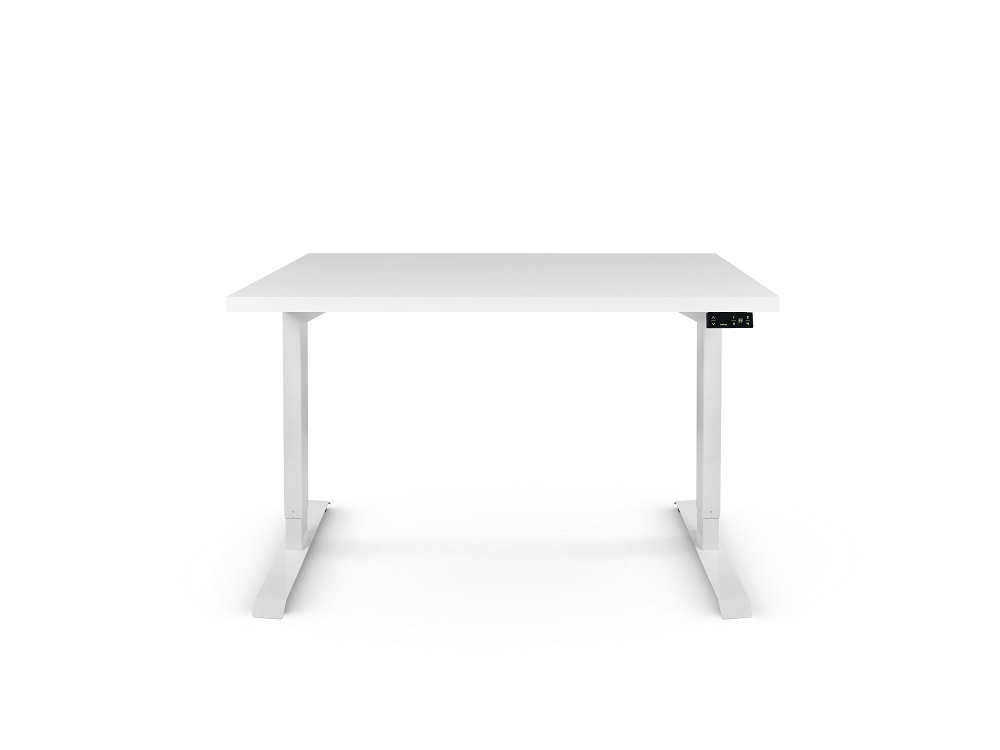 Регулируемый компьютерный стол Bazalt с регулировкой по высоте — столешница МДФ Белый