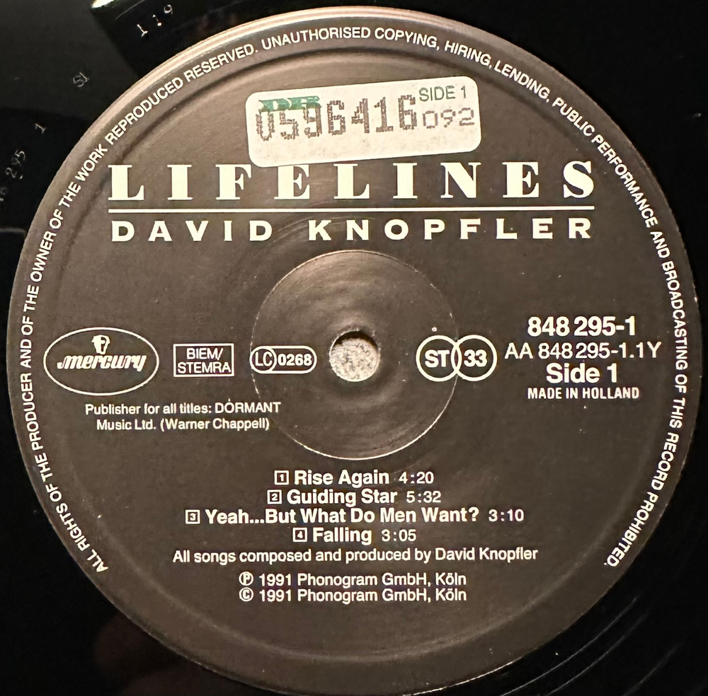 David Knopfler - Lifelines (Голландия 1991г.)