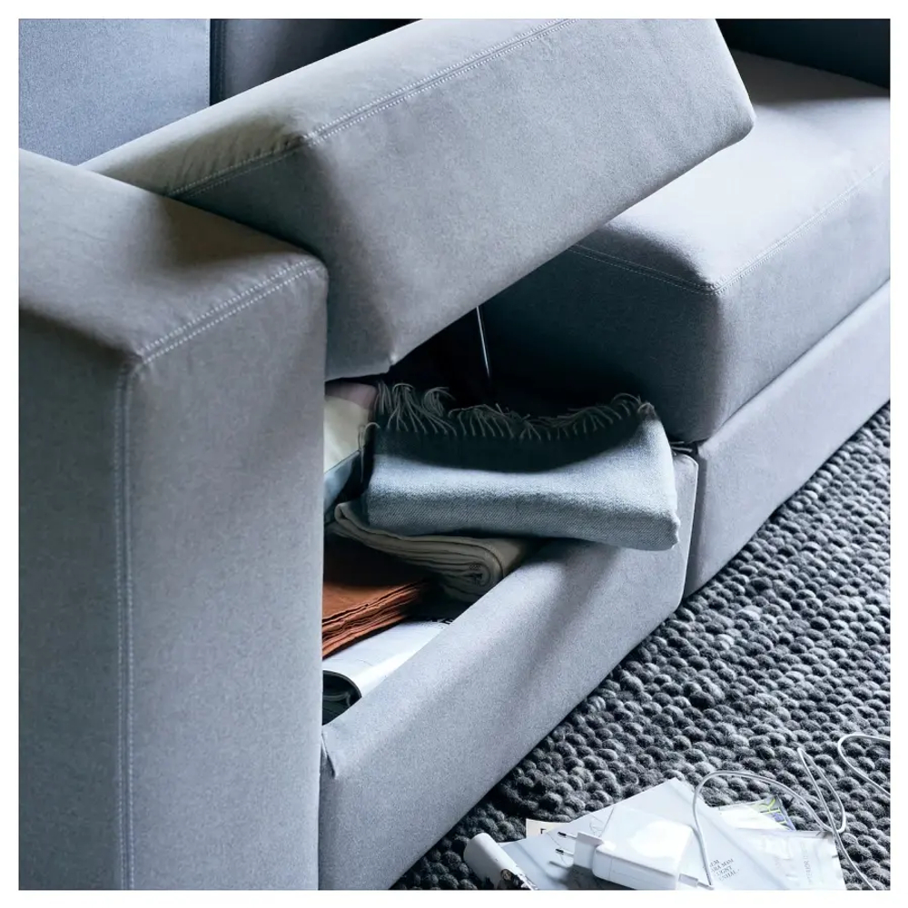 2-местный диван - IKEA JÄTTEBO/JATTEBO, 71x95x190см, серый/светло-серый, ЙЕТТЕБО ИКЕА