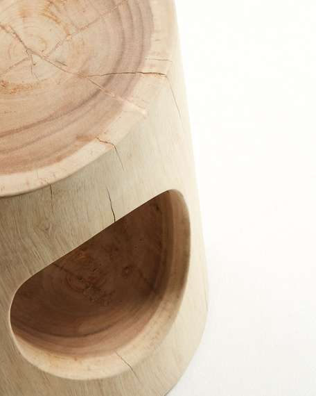 Приставной столик Halker Ø30 см из массива альбиции