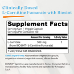 Doctor's Best, фумарат L-карнитина с Biosint Carnitine, 60 растительных капсул (500 мг в 1 растительной капсуле)