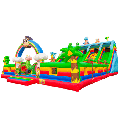 Коммерческий надувной батут «Дракончики», 16x11x8.5