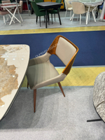 Стул JY1869 серый PU#047/орех/металл