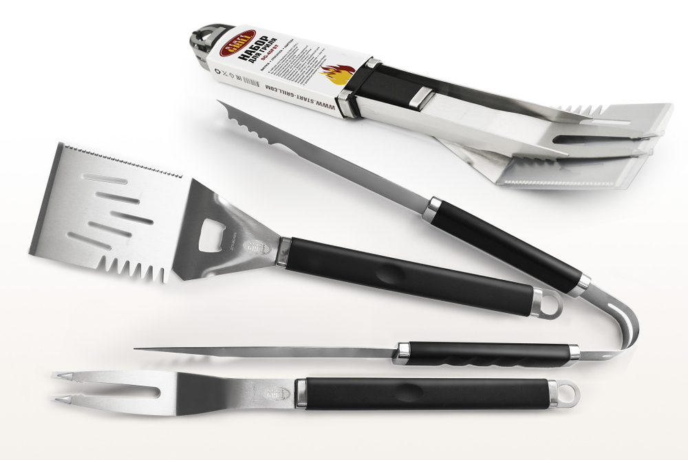 Набор для гриля (рукав: лопатка, вилка, щипцы)