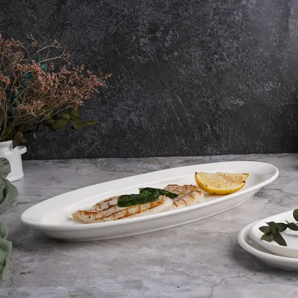 Блюдо овальное 40*16 см белое фарфор P.L. Proff Cuisine [1]