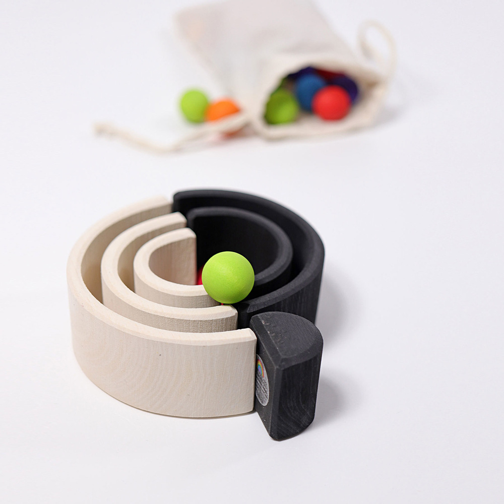 Маленькая деревянная радуга "Монохром" 6 деталей