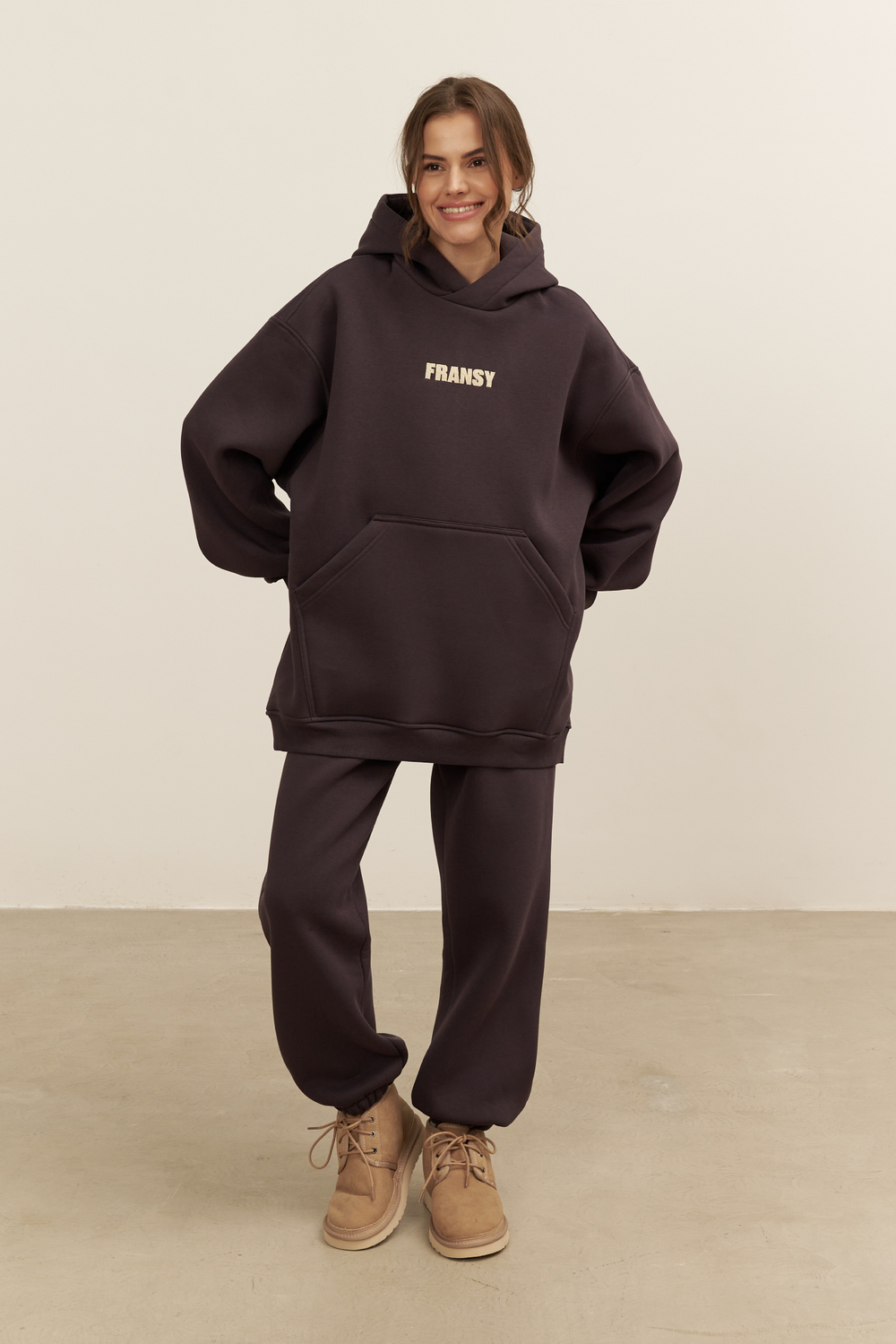 Джоггеры OVERPLUS, с начесом, антрацит